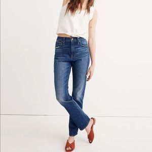 Madewell high-rise slim boyjean in medium wash
